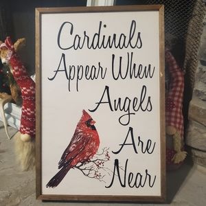 Handmade Wooden Cardinal Sign